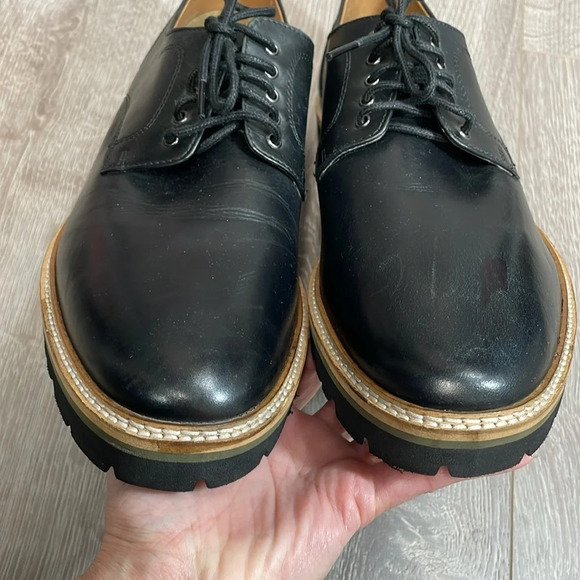 Steve Madden Black Leather Oxfords - Picture 15 of 16